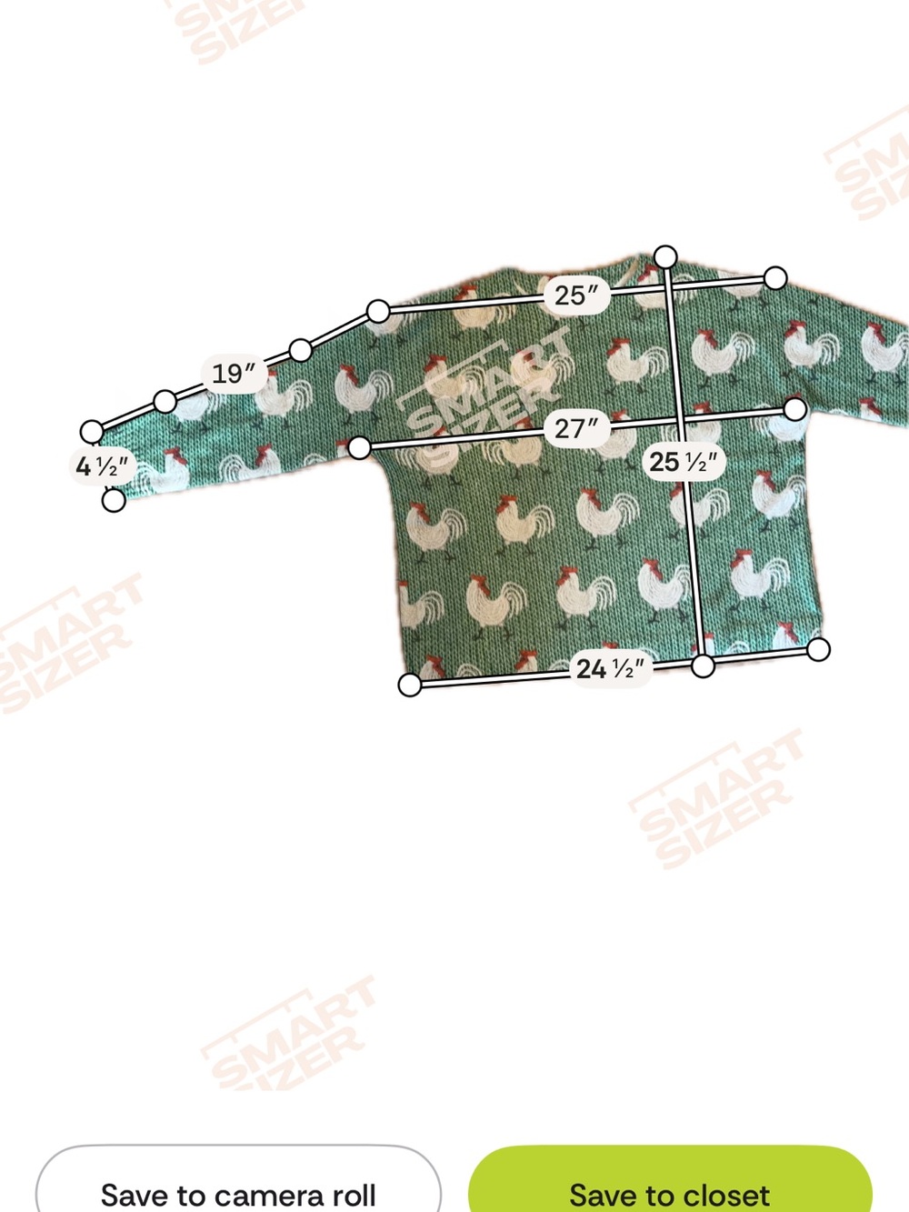 Women’s Large Rooster Chicken Printed Sweater Whimsical Unique Homesteading - Picture 9 of 9